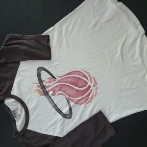 Women’s MIAMI HEAT Three-Quarter Sleeve Raglan T-Shirt - White